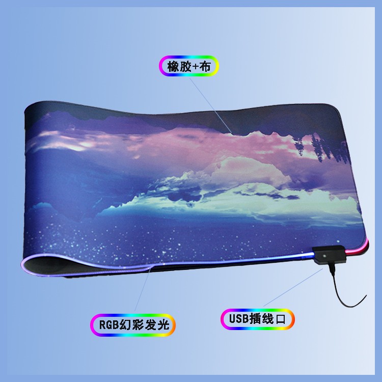 RGB发光无线充鼠标垫