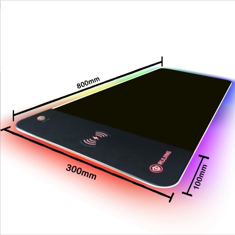 彩印发光无线充鼠标垫
