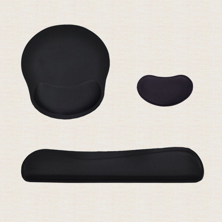 通亚工艺品护腕鼠标垫三件套 采用丝滑莱卡布+柔软记忆布+抓滑橡胶底材质